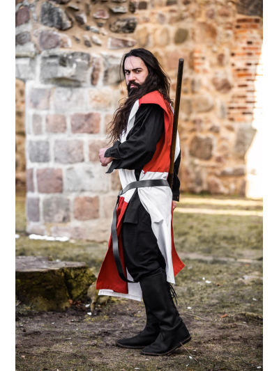 Trollfelsen Mittelalter Gewandung Leonardo Carbone Waffenrock Tunika Überwurf Schachbrett Weiß Rot5